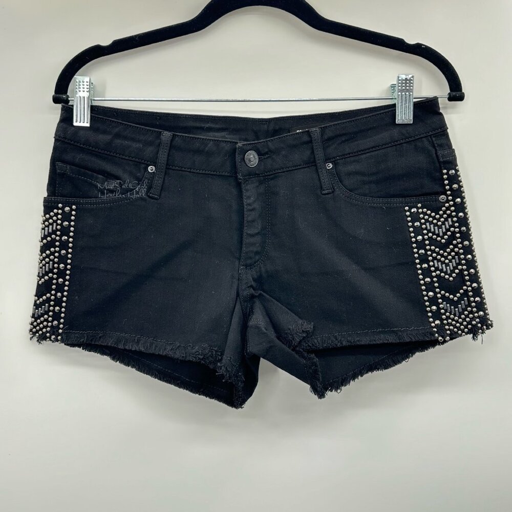 Black Orchid Los Angeles Lola Rhinestone Lone Star Cut-Off Shorts Size 26